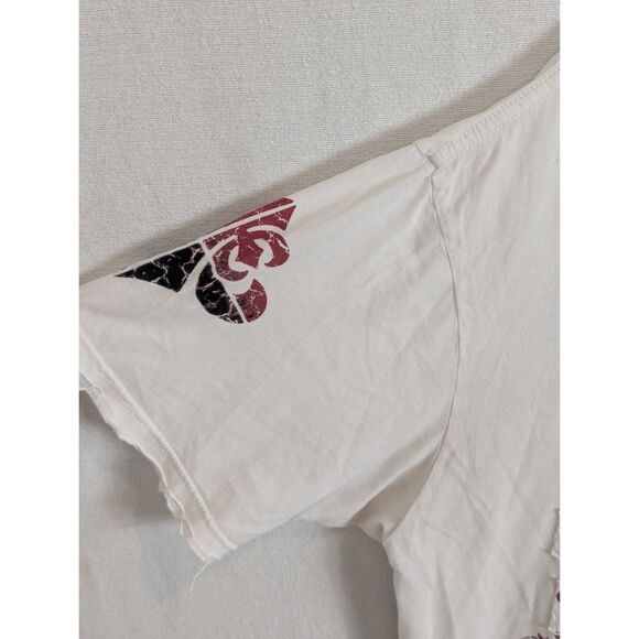 Affliction Live Fast Tried True Graphic Print Distressed T-Shirt Men's Size 2XL - Picture 6 of 13